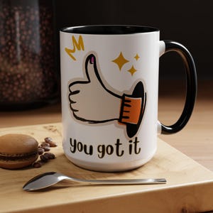 Motivational Accent Coffee Mug: Inspirational Office Decor, Gift for Coffee Lovers