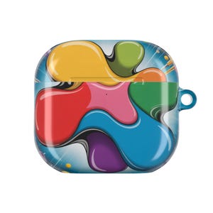 Colorful Paint Splatter AirPod Cases, Unique Earbud Cover, Cute Tech Accessories, Birthday Gift, Trendy Earphone Holder