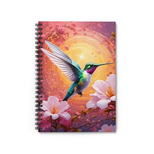 Vibrant Hummingbird Notebook - Perfect Gift for Nature Lovers, Journal, Planner, Art Diary, Spring Decoration