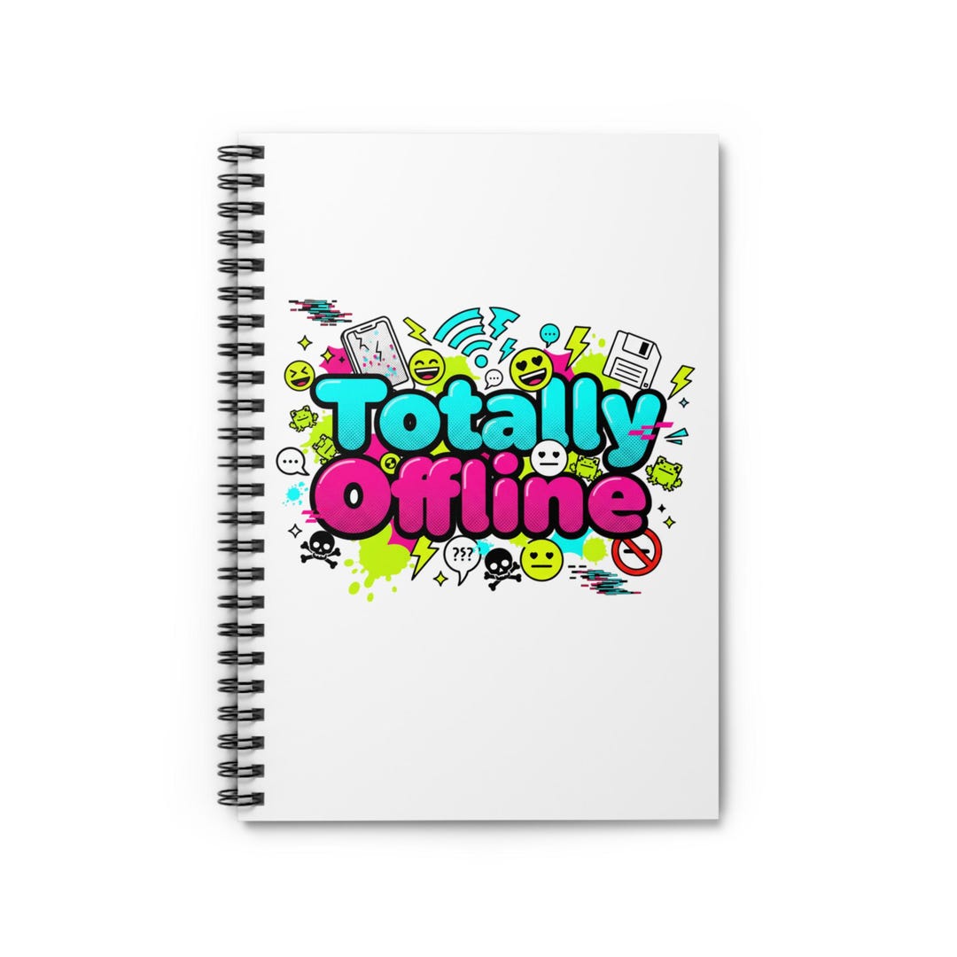 Offline Notebook Totally Offline Doodle Design Spiral Notebook | Ruled Notebook - Etsy