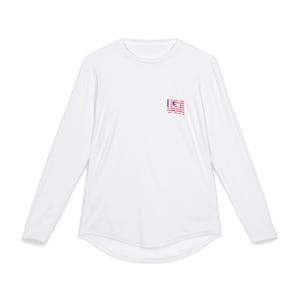 Men&#39;s USA Flag UV Protection Long Sleeve Shirt: SPF 50 Activewear