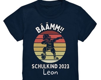 T-Shirt Einschulung mit Name, Schulkind 2024 personalisierbares Shirt zum Schulanfang
