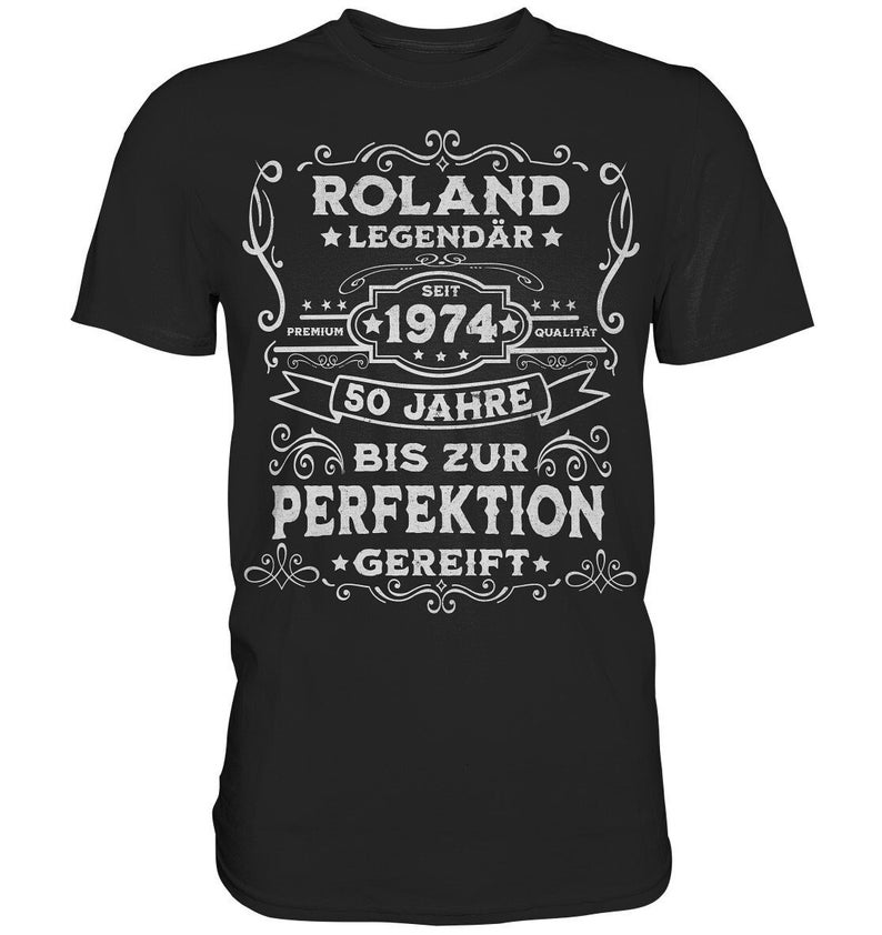 50. Geburtstag T-Shirt personalisierbar, Vintage 1974 Shirt mit Name Bild 1