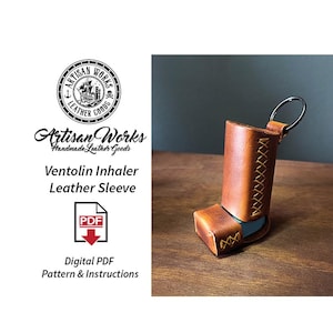 Ventolin Asthma Inhalator PDF Template Leder Schlüsselanhänger Hülle