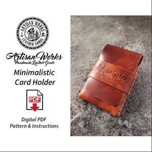Minimalistischer Kartenhalter aus Leder PDF Vorlage