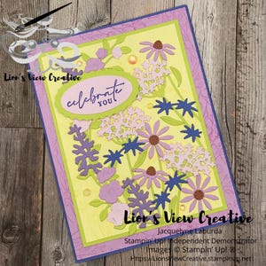 Carte d'anniversaire - fleurs des prés délicates