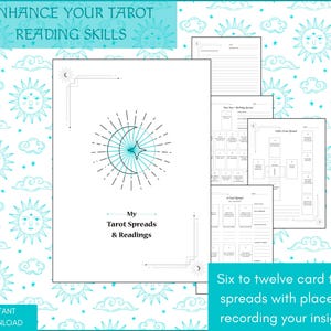 Tarot card spreads | Tarot workbook| Record your tarot readings | Printable tarot