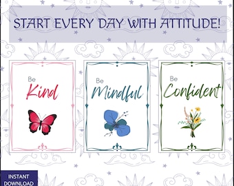 Positive Affirmation Cards: Daily Inspiration Gift (Instant Download)