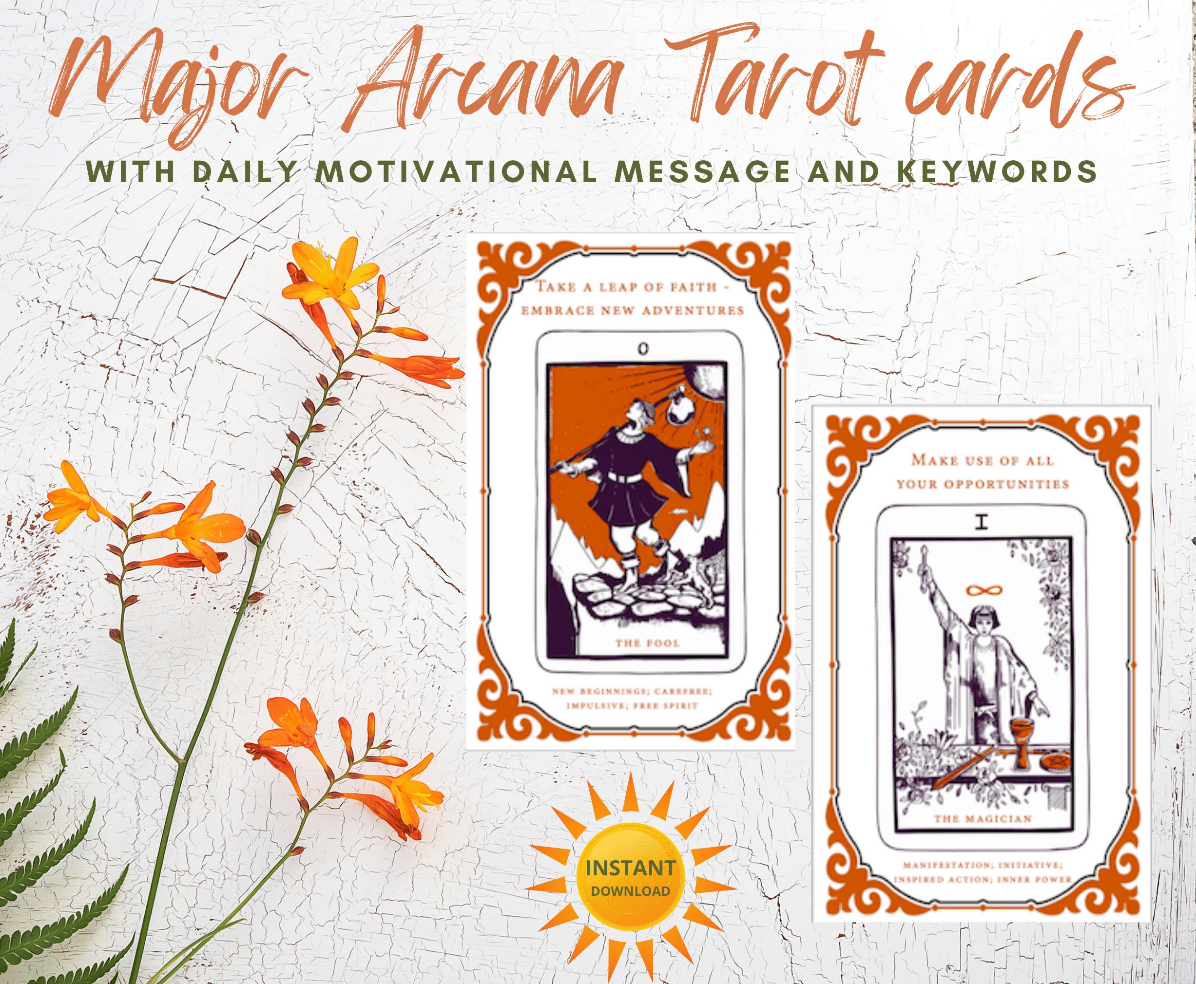 Major Arcana Tarot Cards for Daily Affirmation Use or as a - Etsy