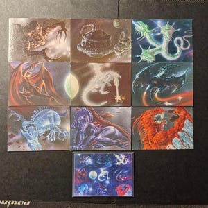 Art World, Flight of Fantasy, conjunto de cartas de quebra-cabeça 1-10, completo, 1994, sem uso