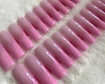 24pcs XL pink french tips