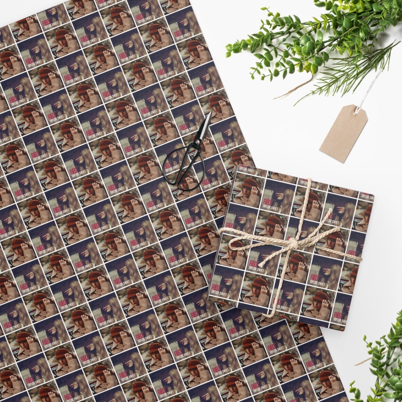 Album Wrapping Paper Red Pattern