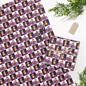 Album Wrapping Paper Purple Pattern