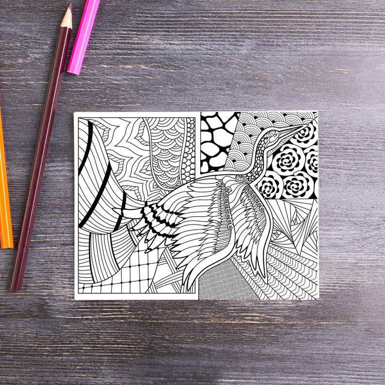 Printable Adult Coloring Pages for Anxiety Relief and Relaxation Etsy