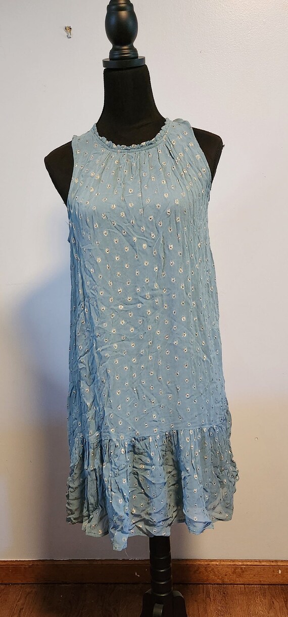 anthropologie silver dress