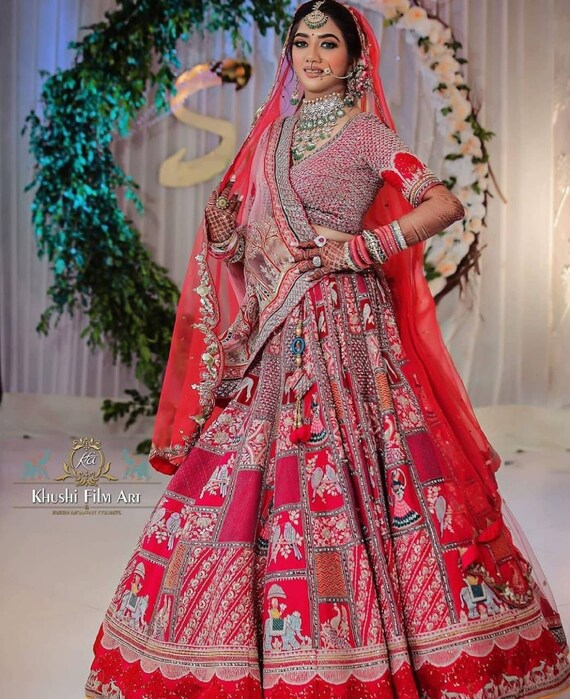 Rani Pink Colour Dulhan Lehenga Choli 