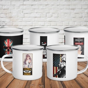 Tasse en émail japonais Anime Manga Camper 12 oz