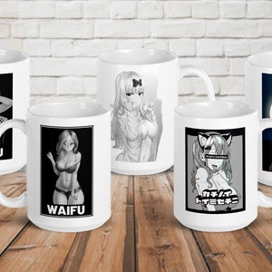 Japanese Anime Manga White Glossy Mug