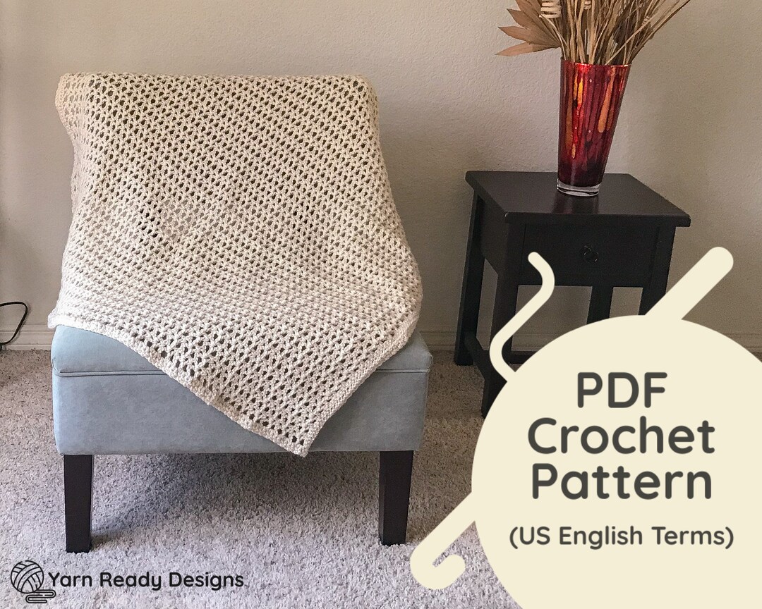 Baby Blanket PATTERN Crochet Vstitch Baby Blanket US Etsy