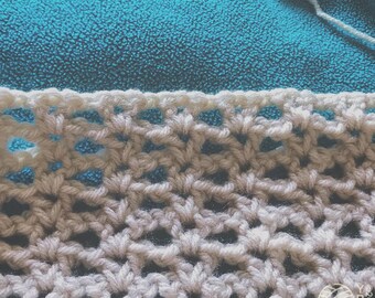 Baby Blanket PATTERN Crochet V-stitch Baby Blanket UK English