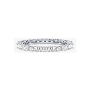 Lab Grown Diamond Eternity Wedding Band In 14K White Gold 1 ctw, Dainty Wedding Ring With 1ctw Lab Grown Diamond, Wedding Ring For Her