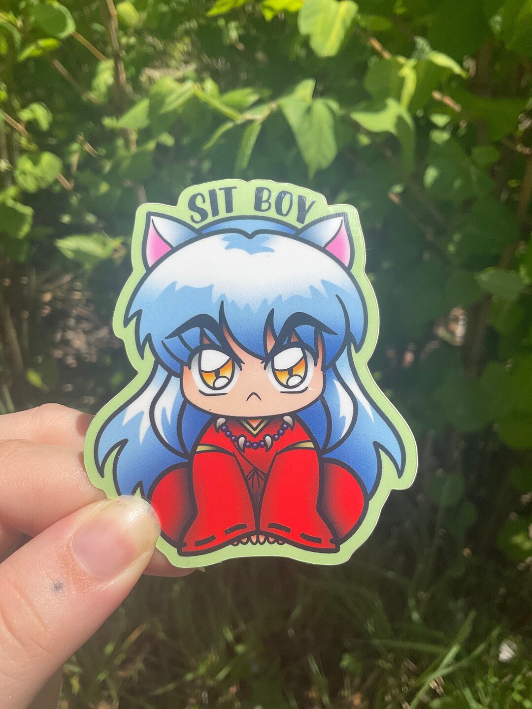 Sit Boy Anime Sticker Kawaii Sticker High Quality Vinyl Sticker Anime