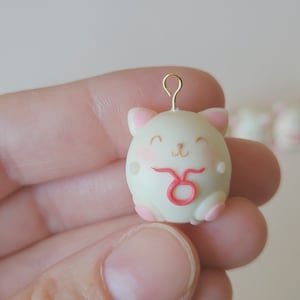 Ręcznie robiony zawieszka z zapięciem na homara ze znakiem zodiaku, horoskop, pomysł na prezent, zawieszka do telefonu, kawaii, słodki, prezent urodzinowy, figurka z gliny polimerowej, kot, kociak