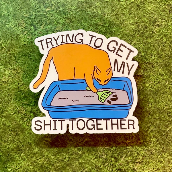 Trying to get my shit together waterproof vinyl sticker decal