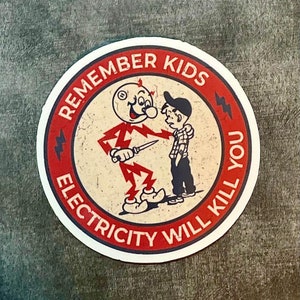 Reddy Kilowatt Waterproof Vinyl Sticker Decal