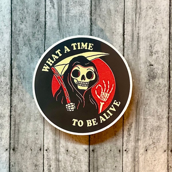 What a time to be alive waterproof vinyl sticker decal