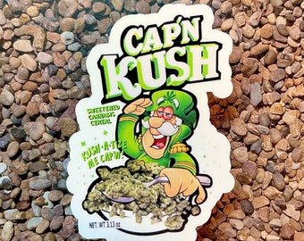 Cap’n kush waterproof vinyl sticker decal