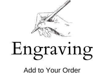 Engraving Add-On, High Quality Laser Engraving, Custom Laser Engraving, Personalized Jewelry, Custom Mens Jewelry