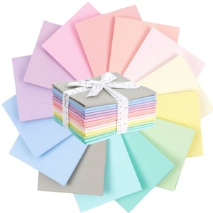 Fat Quarter Bundle -100% Cotton | Pastel Mix l Mix - 14 Colors | Quilting & Crafting Fabric |Special Gift