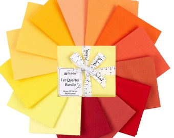 Sunrise Sunset Cotton Fat Quarter Bundle: Quilting Fabric, 14 Colors