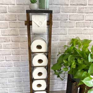 Wooden Toilet Paper Holder, Toilet Paper Stand