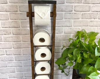 Wooden Toilet Paper Holder, Toilet Paper Stand