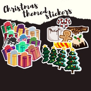 PRINTABLE Christmas pixel stickers pack