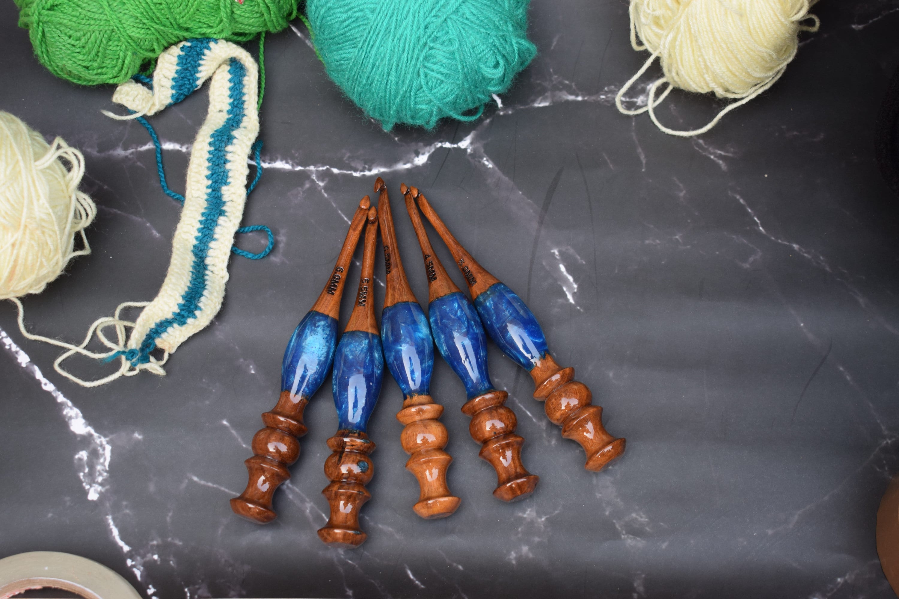H Crochet Hook 5 Pack - CleverDelights Size J Size 10 S - 6