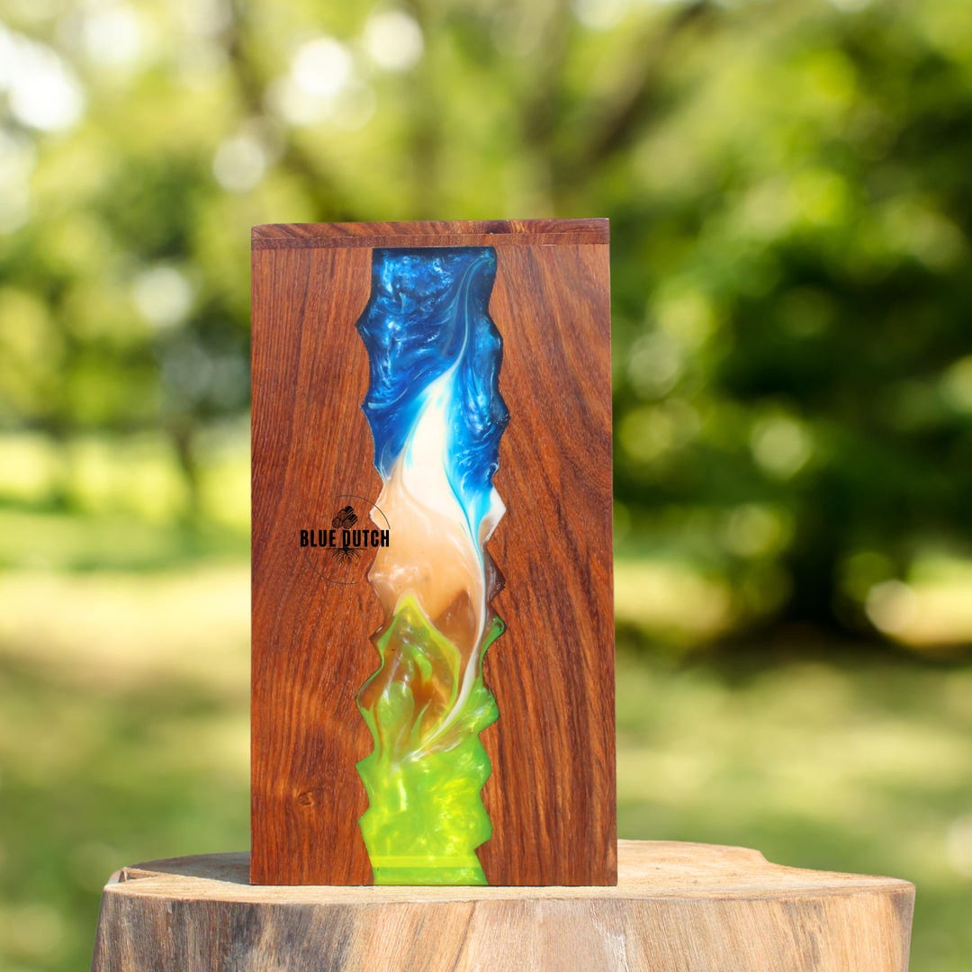 Rosewood & Resin Urn Box: Handmade Keepsake Burial Box | Human Ashes ...
