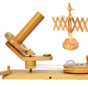 Combo winder knitting winder and table top for crocheting
