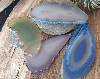 4 Agate Slice. Lot Of Agate Slice. Natural Agate Slice.