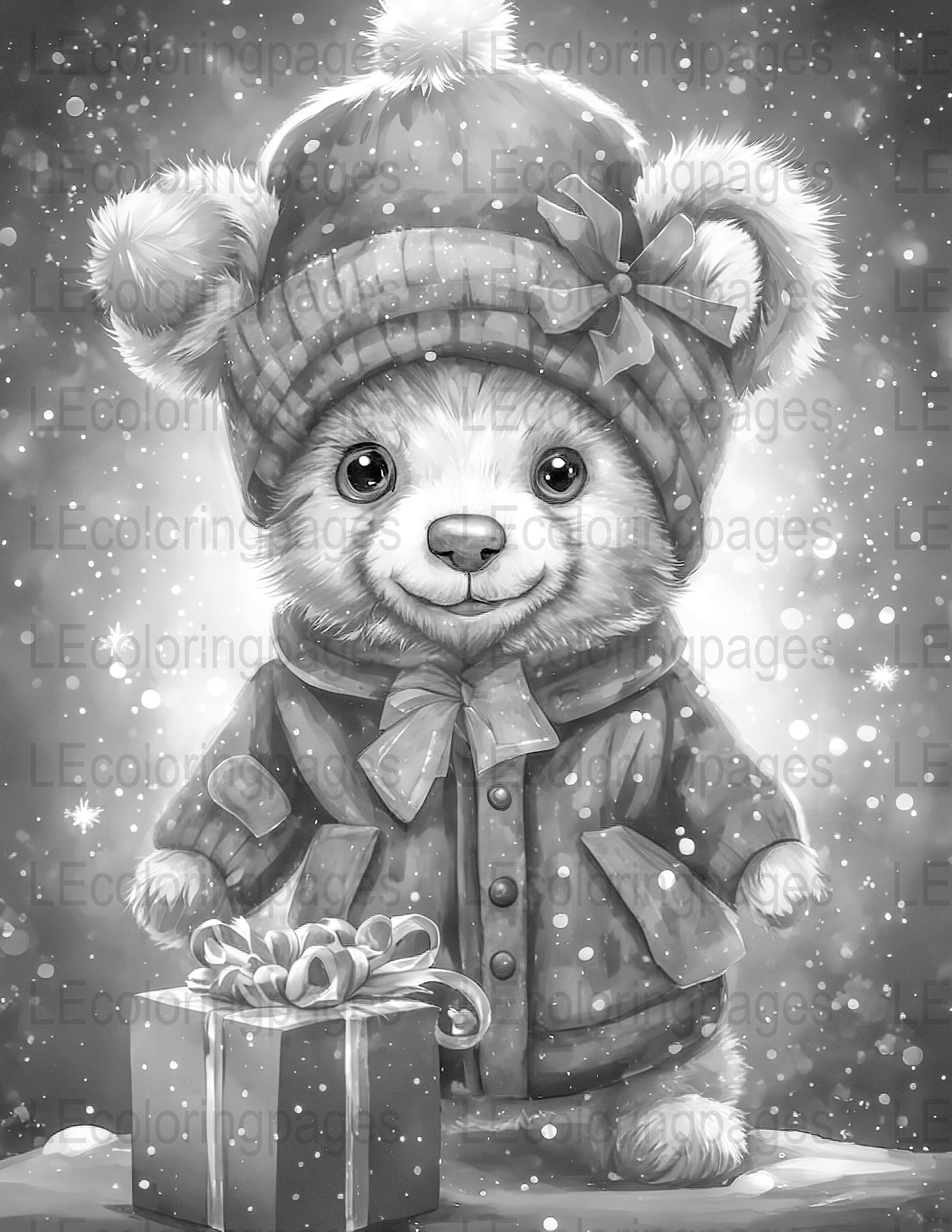 Orsetto disegno facile natalizio Italia