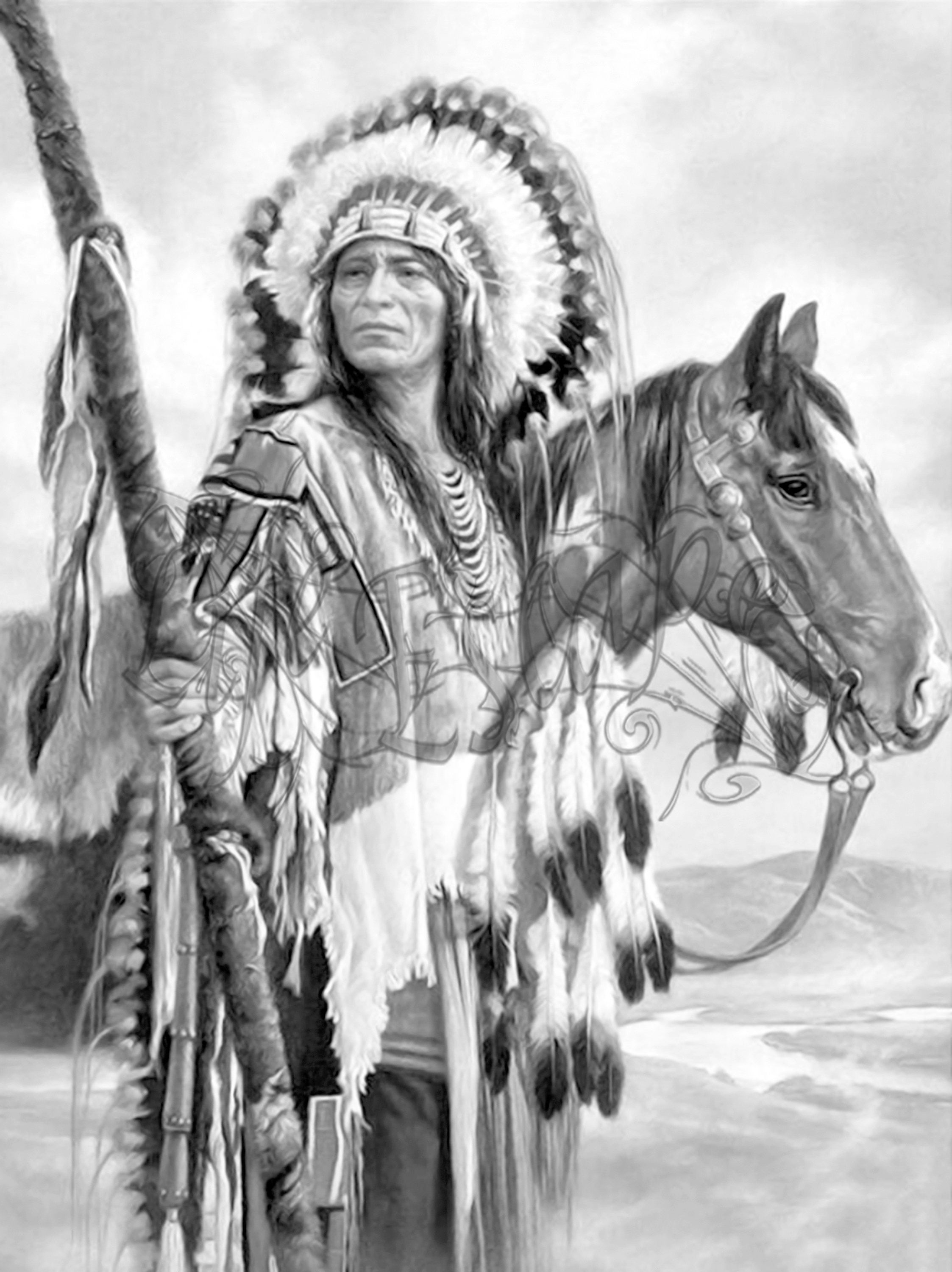 Indian Horses Coloring Pages