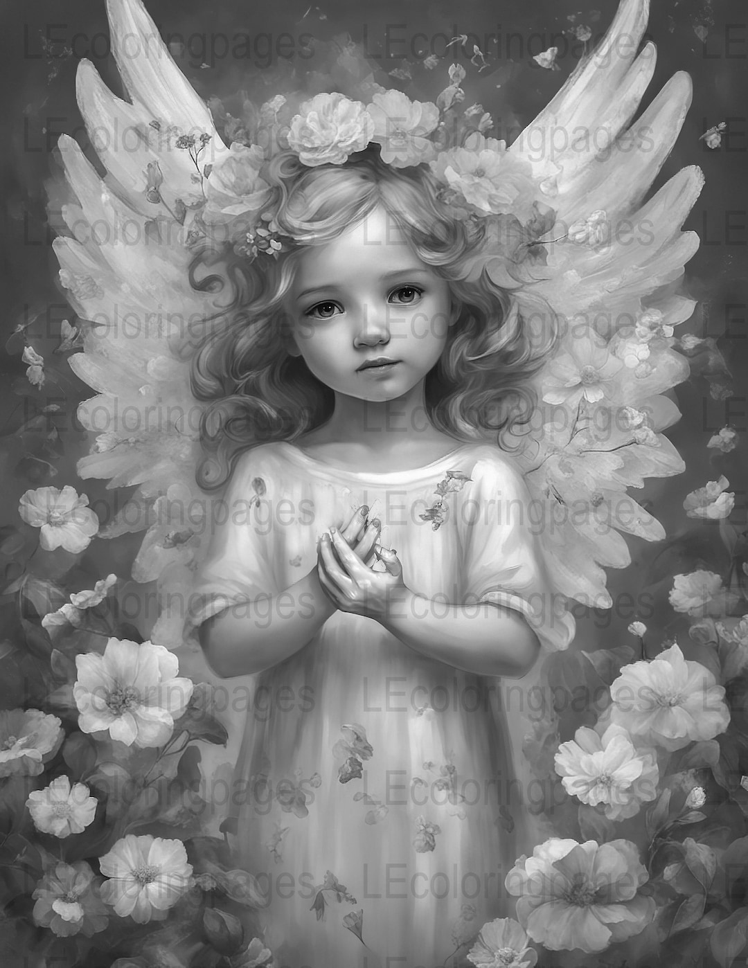 Heavenly Angel Coloring Page Life Escapes, Angel 18 From Heavenly