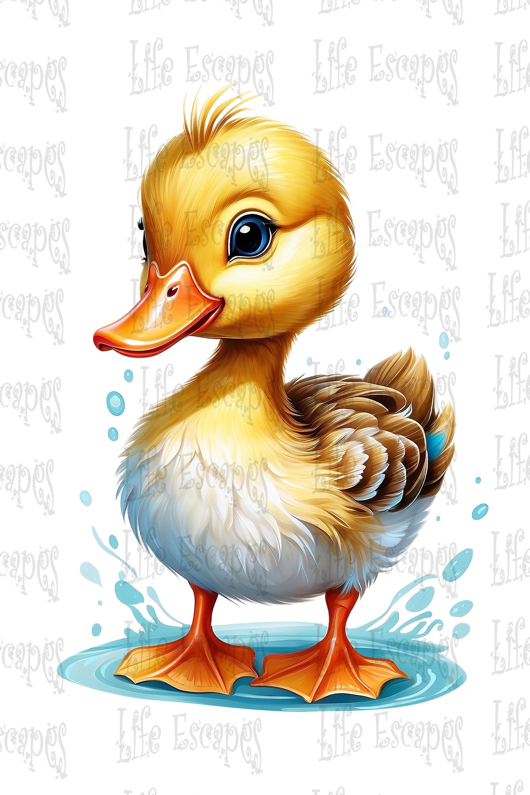 Printable Cute Baby Duck Clipart Bundle - Set #3, PNG, Commercial Use ...