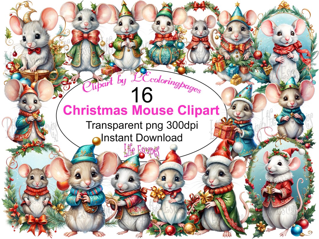 Printable Christmas Mouse Clipart Set Set 1 PNG Commercial Use printable-christmas-mouse-clipart-set-set-1-png-commercial-use