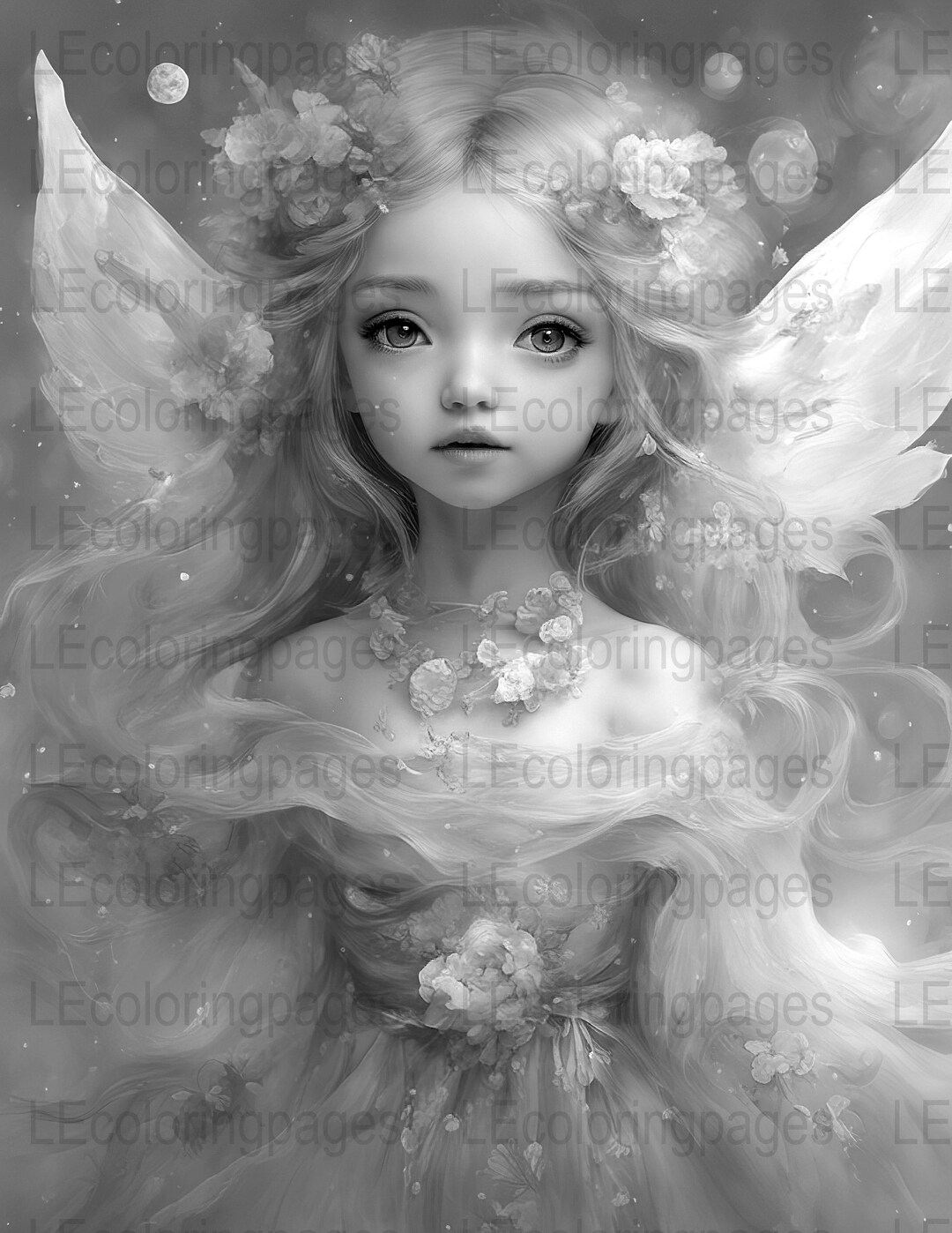 Heavenly Angel Coloring Page Life Escapes, Angel 4 From Heavenly