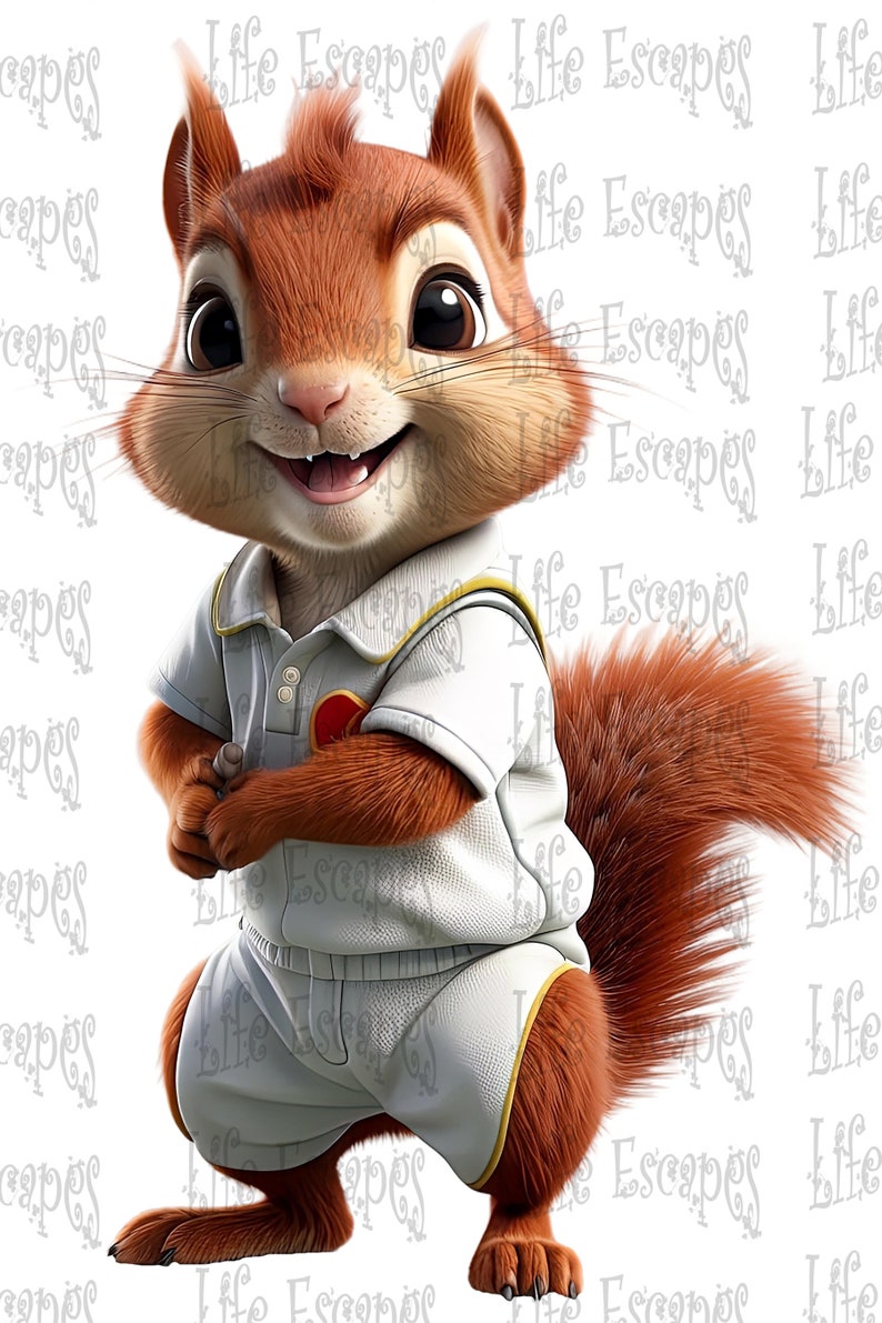 Baby Squirrel Sports Clipart, Cute Cartoon Squirrels Playing Ball ...