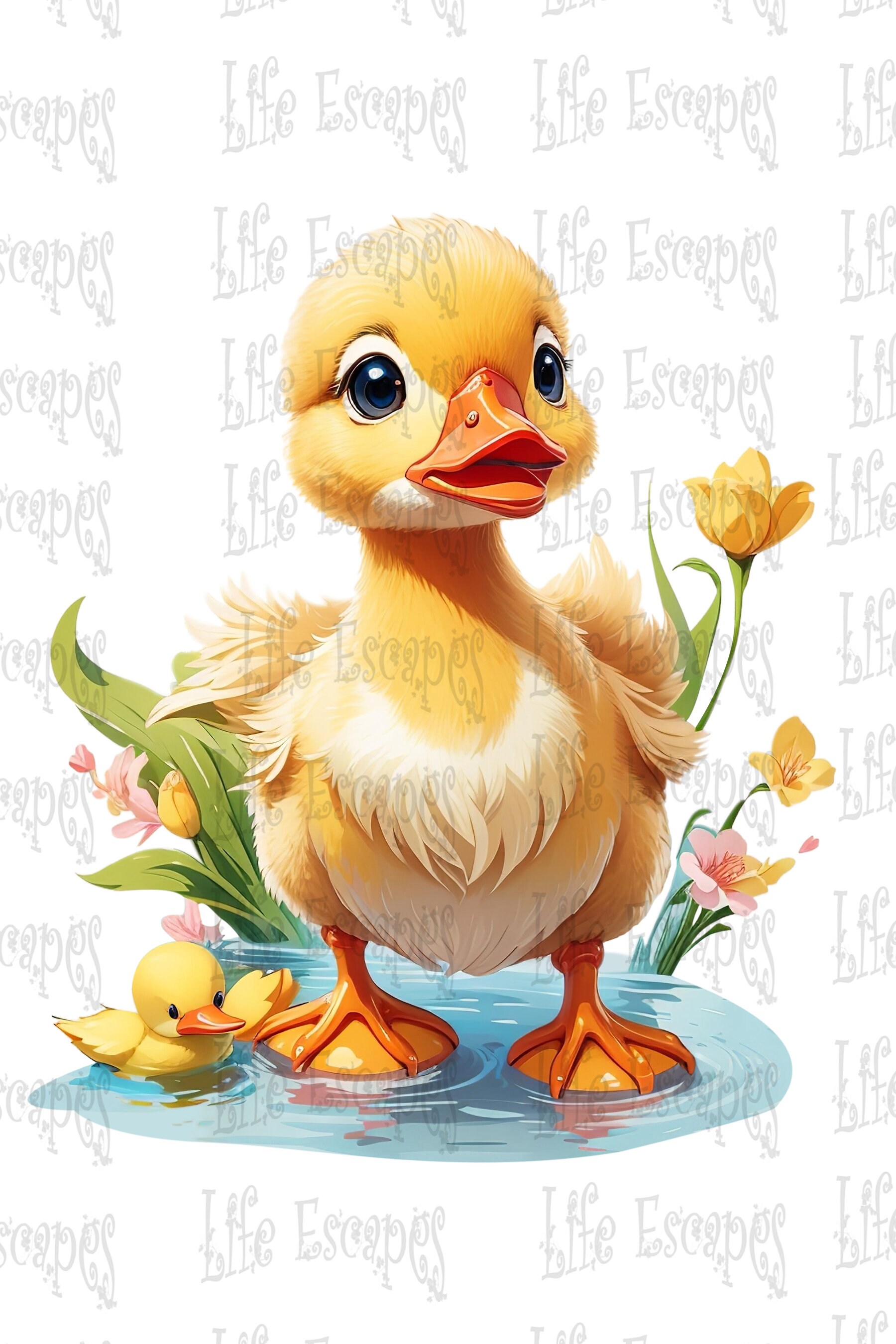 Printable Cute Baby Duck Clipart Bundle - Set #4, PNG, Commercial Use ...