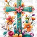 Printable Floral Cross Clipart Bundle Set 1, PNG, Commercial Use ...